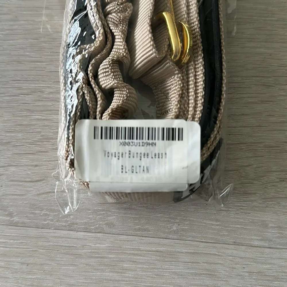 Mountain Hound Voyager Bungee Leash Tan/Gold OS NWT IN PACKAGE